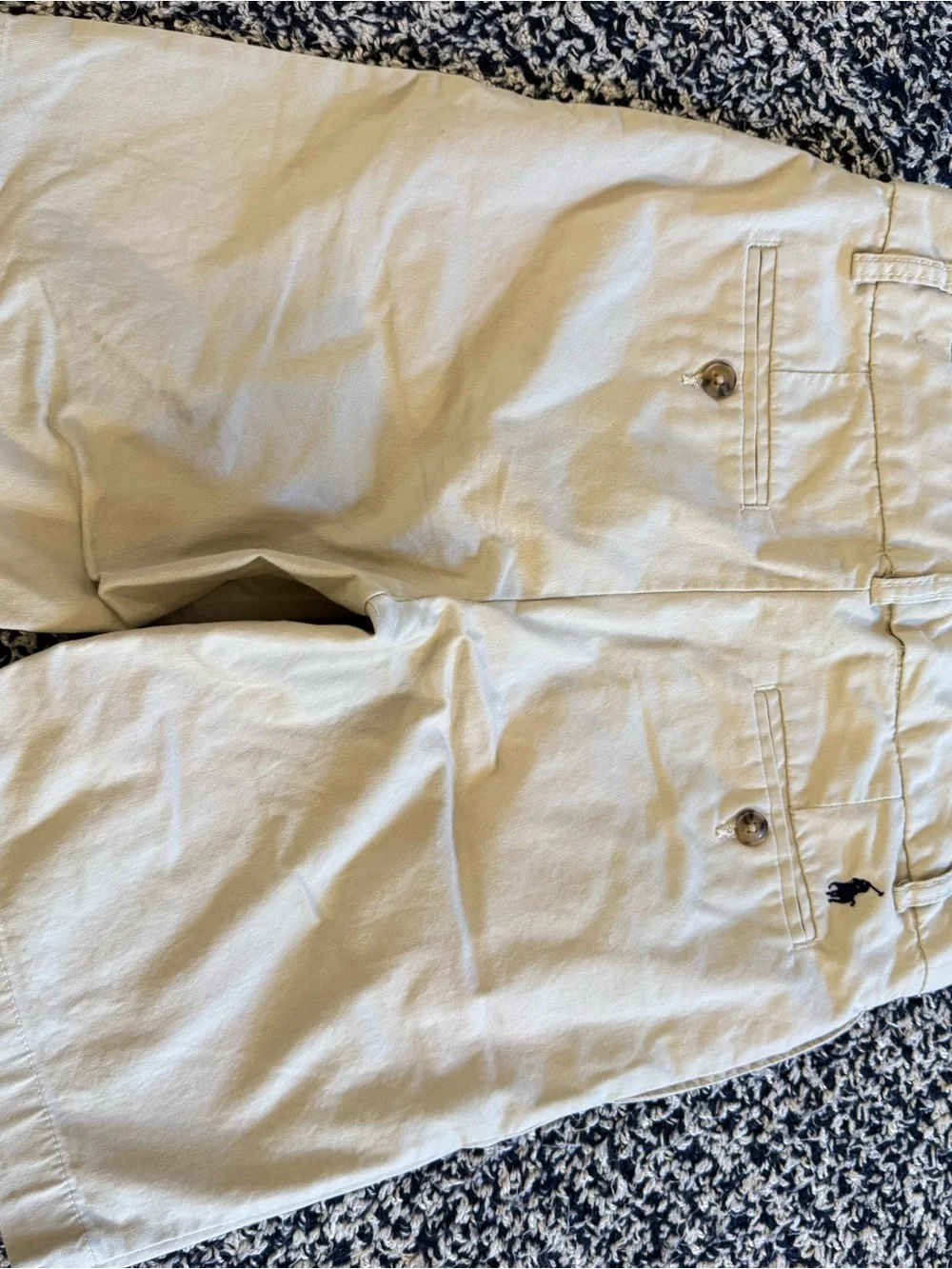 Boys Straight Fit Stretch Chino Shorts in Cream RALPH LAUREN size 14